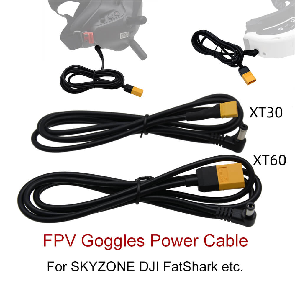 Skyzone Sky04X Pro Oled Fpv Goggles - Câble d'alimentation pour lunettes FPV, 1.2M,