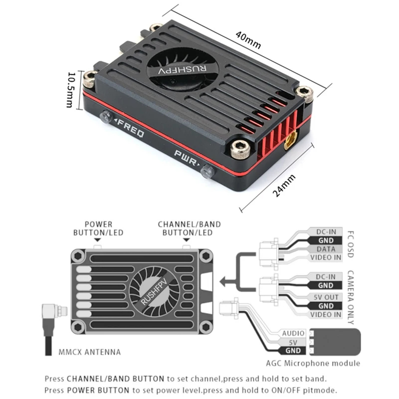 RUSH MAX SOLO-Ventilateur de r - Rushfpv Rush Max Solo 5.8G 2.5W Vtx avis et prix