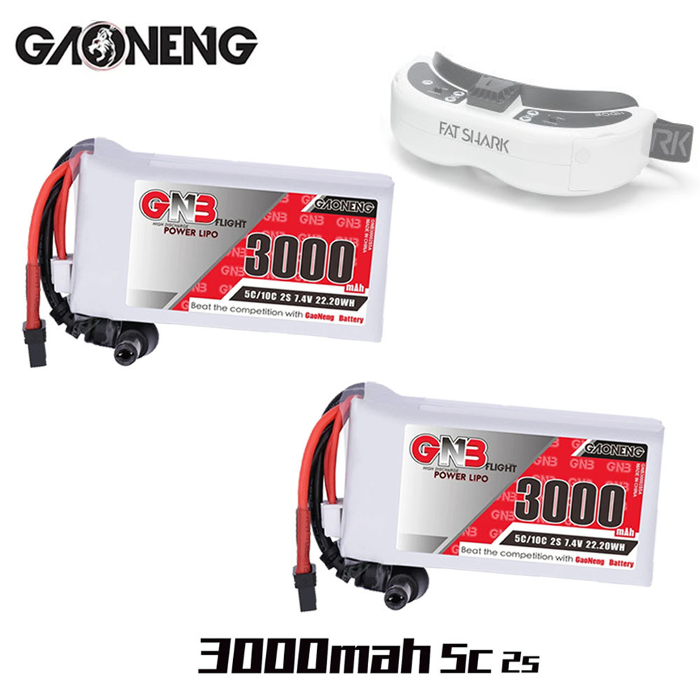 GNB-Batterie Lipo 2S, 7.4V, 30 - Skyzone Sky04X Pro Oled Fpv Goggles avis et prix